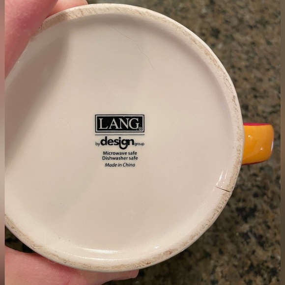 LANG Irish "Lucky" Coffee Tea Mug Ceramic Rainbow Handle Shamrocks St. Patty's - Picture 7 of 8